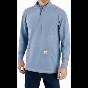 Carhartt Blue Heavyweight Thermal 1/2 Zip Shirt Long Sleeve Relaxed Fit Sz 4XL